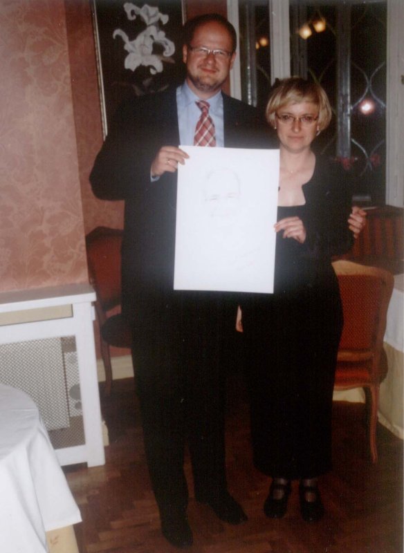 rysuję na żywo, prezydent miasta Gdańska Paweł Adamowicz, kamienica Uphagena, Lions Club